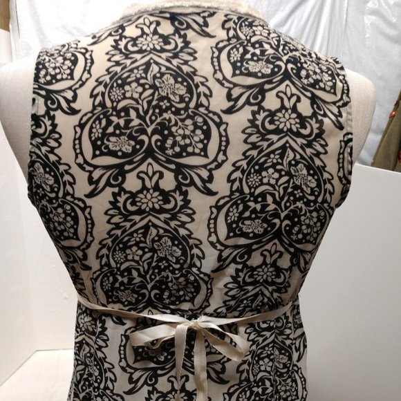Violet & Claire New York Black and Cream Floral Paisley Shirt - Size M - Picture 2 of 3